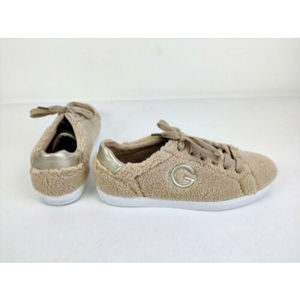 GBG Guess Los Angeles Women's Faux Fur Fashion Sneakers Tan Beige Size 9